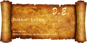 Doktor Erika névjegykártya